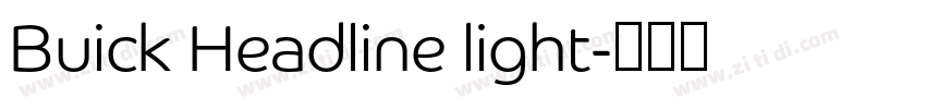 Buick Headline light字体转换